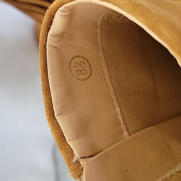 Women's Square Toe Chunky Block Heel Fringe Side Zipper Ankle Boots - Picture 8 of 9